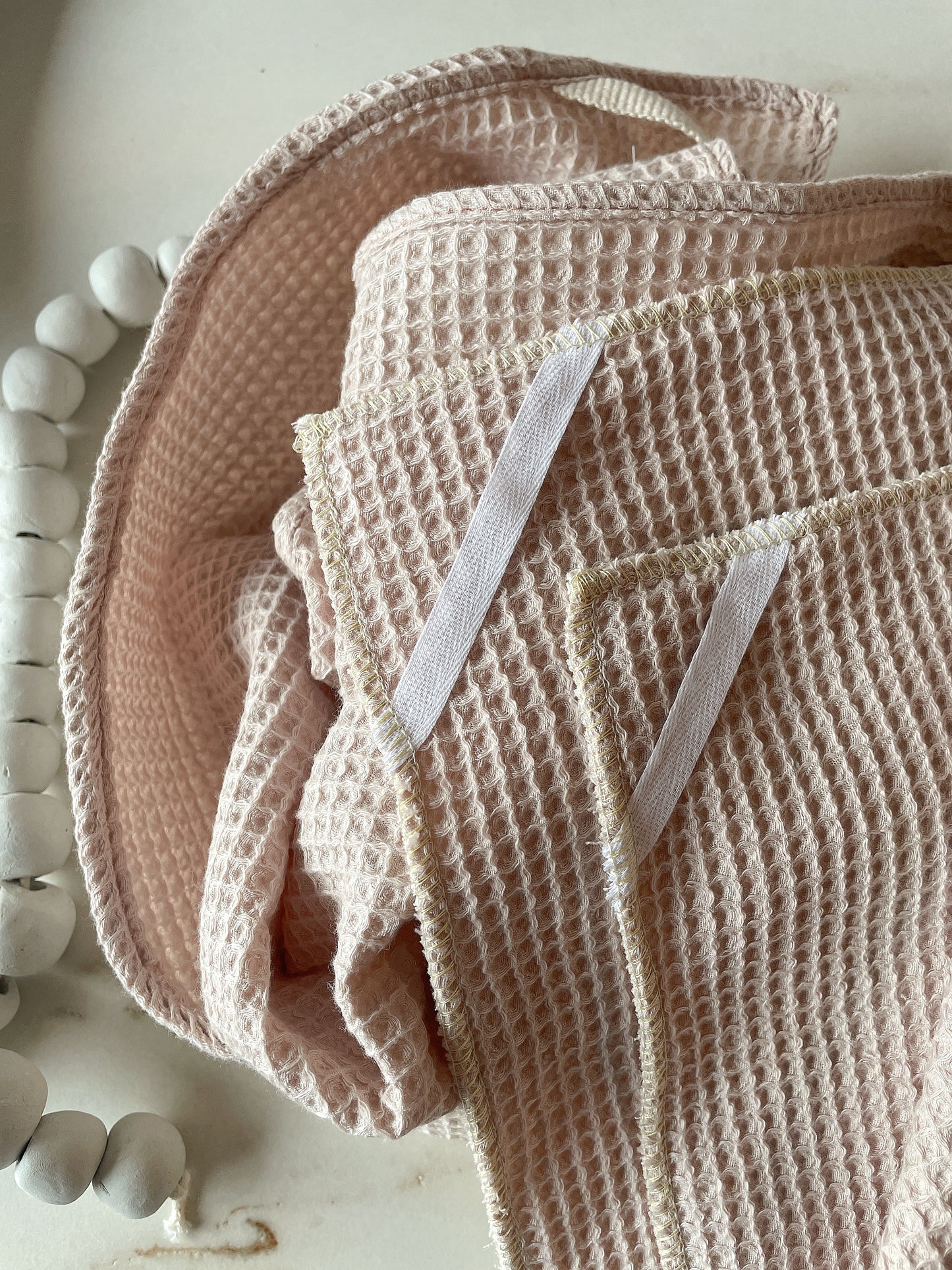 Essuie-tout lavable en coton bio double-face (nid d'abeille et éponge) x 2