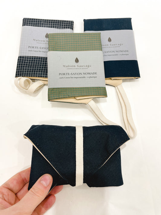 Porte-savon nomade, pour savon et shampoing solide